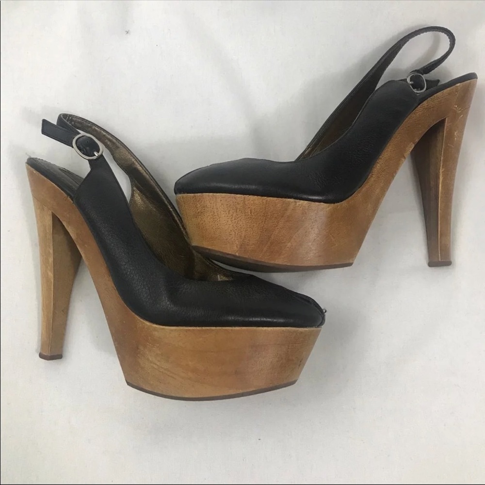 Steve Madden Leather Wood Heel